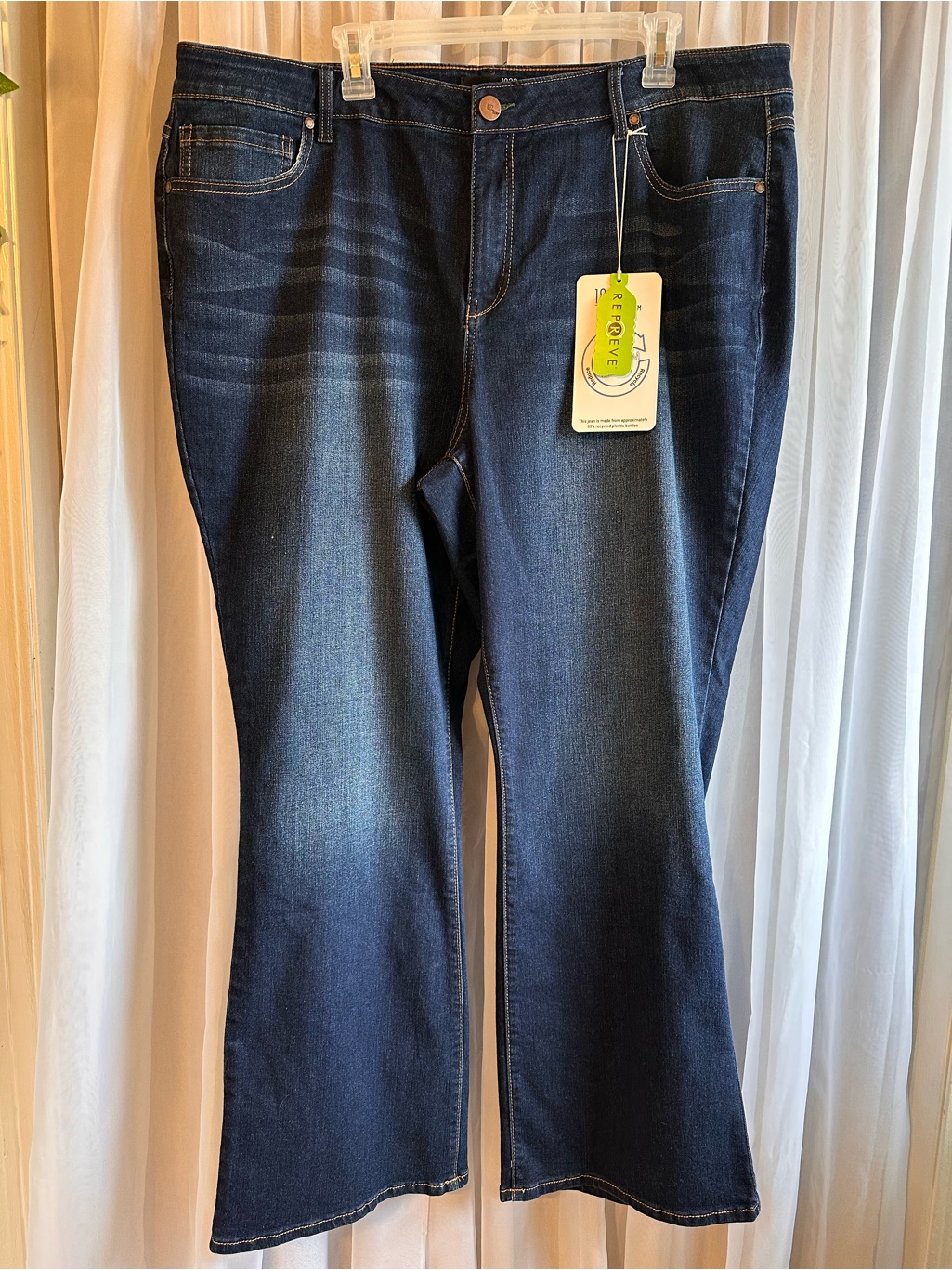 1822 Denim High Rise Slim Boot Dark Wash Jeans Size 22w